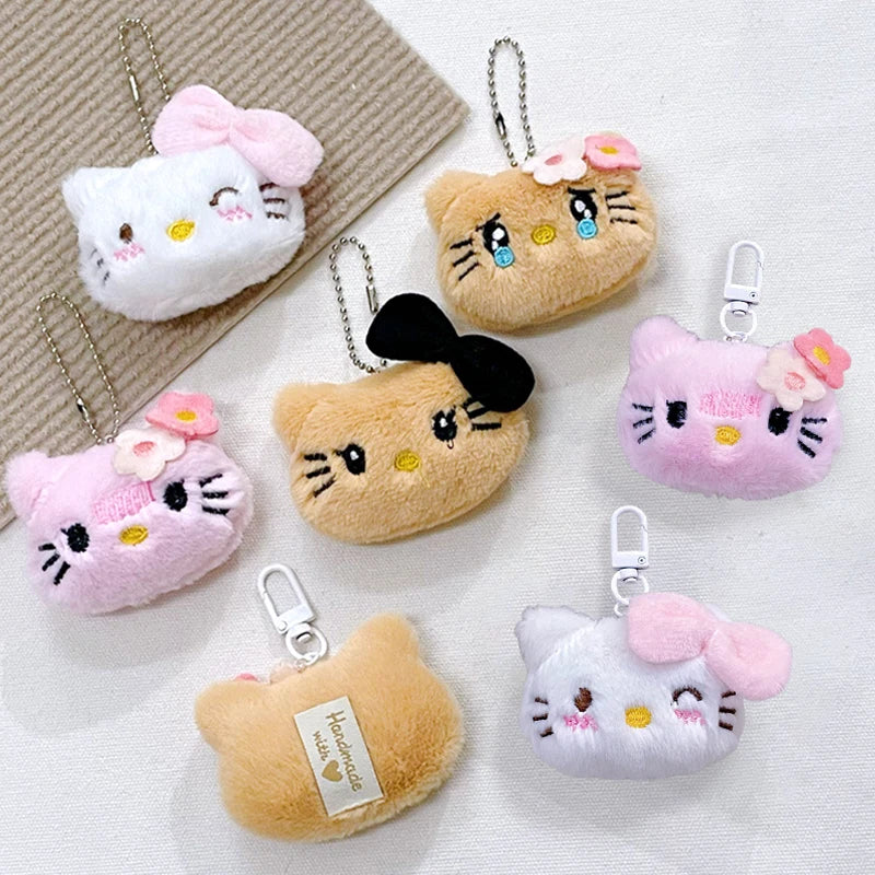Kawaii Cute Cartoon Sanrio Hellokitty Plush Doll Anime Keychain For Women Girls Bag Decoration Accessories Pendant Keyring Kawaii Cute Cartoon Sanrio Hellokitty Plush Doll Anime Keychain For Women Girls Bag Decoration Accessories Pendant Keyring